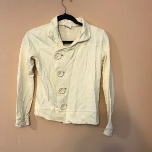 Alloy cream army style Button sweater